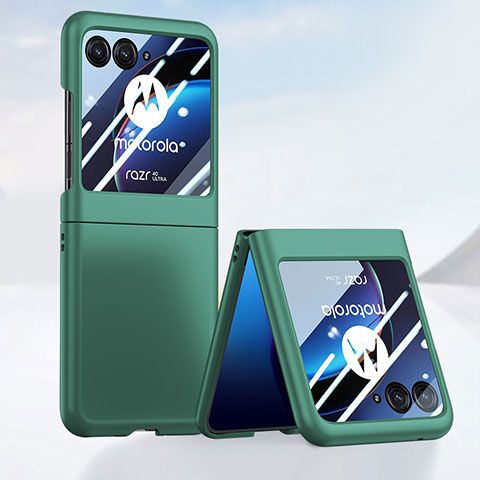 Funda Dura Plastico Rigida Carcasa Mate Frontal y Trasera 360 Grados BH4 para Motorola Moto Razr 40 Ultra 5G Verde