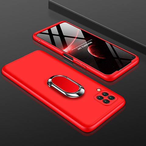 Funda Dura Plastico Rigida Carcasa Mate Frontal y Trasera 360 Grados con Anillo de dedo Soporte para Huawei Nova 6 SE Rojo