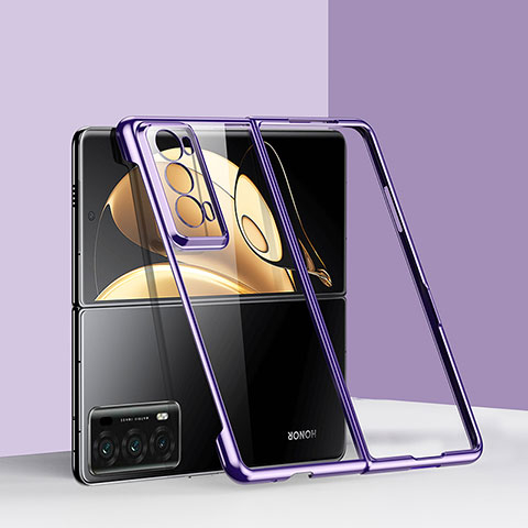 Funda Dura Plastico Rigida Carcasa Mate Frontal y Trasera 360 Grados GK6 para Huawei Honor Magic V2 Ultimate 5G Morado