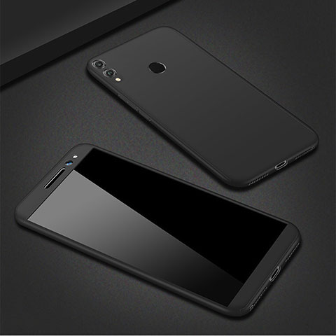 Funda Dura Plastico Rigida Carcasa Mate Frontal y Trasera 360 Grados M01 para Huawei P Smart (2019) Negro