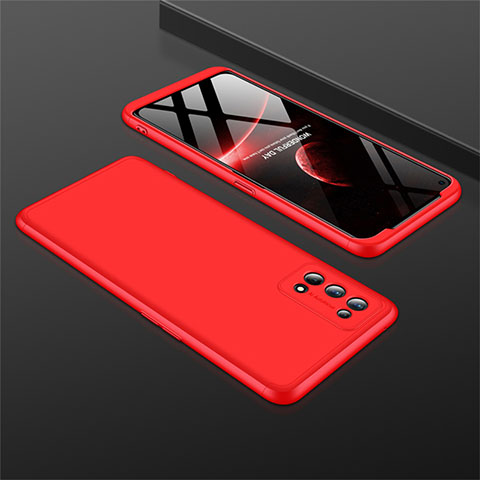 Funda Dura Plastico Rigida Carcasa Mate Frontal y Trasera 360 Grados M01 para Realme 7 Pro Rojo