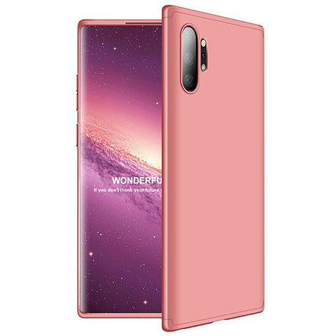 Funda Dura Plastico Rigida Carcasa Mate Frontal y Trasera 360 Grados M01 para Samsung Galaxy Note 10 Plus 5G Oro Rosa