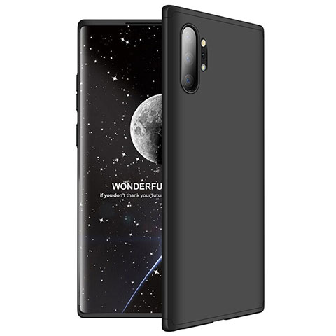 Funda Dura Plastico Rigida Carcasa Mate Frontal y Trasera 360 Grados M01 para Samsung Galaxy Note 10 Plus Negro