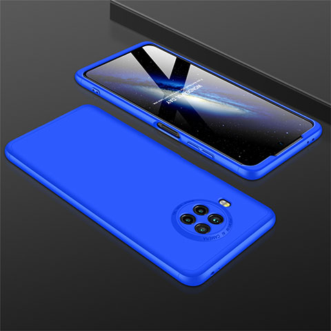 Funda Dura Plastico Rigida Carcasa Mate Frontal y Trasera 360 Grados M01 para Xiaomi Mi 10i 5G Azul