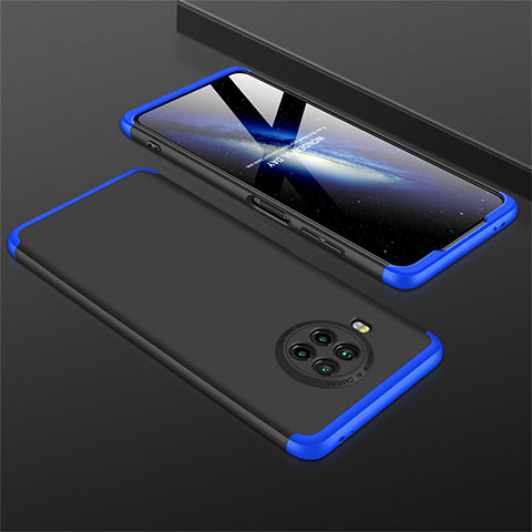 Funda Dura Plastico Rigida Carcasa Mate Frontal y Trasera 360 Grados M01 para Xiaomi Mi 10i 5G Azul y Negro