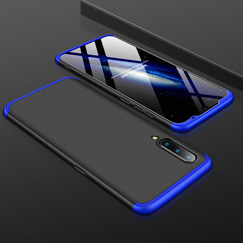 Funda Dura Plastico Rigida Carcasa Mate Frontal y Trasera 360 Grados M01 para Xiaomi Mi A3 Lite Azul y Negro