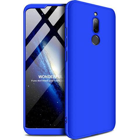 Funda Dura Plastico Rigida Carcasa Mate Frontal y Trasera 360 Grados M01 para Xiaomi Redmi 8 Azul