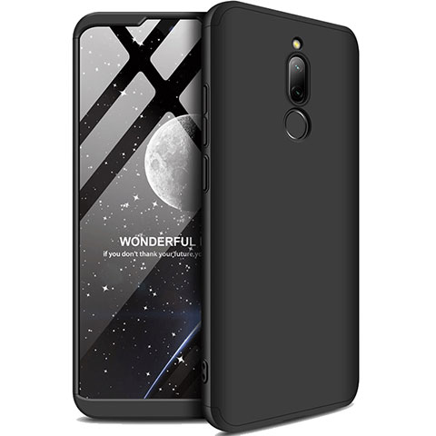 Funda Dura Plastico Rigida Carcasa Mate Frontal y Trasera 360 Grados M01 para Xiaomi Redmi 8 Negro