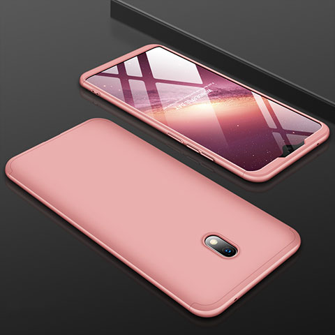 Funda Dura Plastico Rigida Carcasa Mate Frontal y Trasera 360 Grados M01 para Xiaomi Redmi 8A Oro Rosa