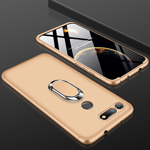 Funda Dura Plastico Rigida Carcasa Mate Frontal y Trasera 360 Grados P01 para Huawei Honor View 20 Oro