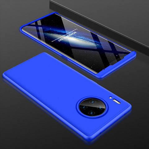 Funda Dura Plastico Rigida Carcasa Mate Frontal y Trasera 360 Grados P01 para Huawei Mate 30 Pro Azul