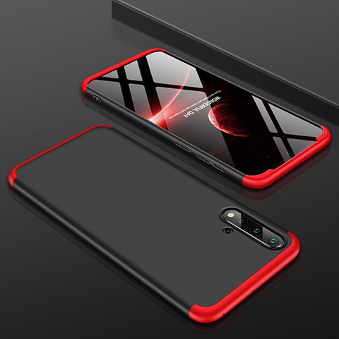 Funda Dura Plastico Rigida Carcasa Mate Frontal y Trasera 360 Grados P01 para Huawei Nova 5 Pro Rojo y Negro