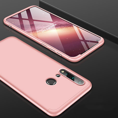 Funda Dura Plastico Rigida Carcasa Mate Frontal y Trasera 360 Grados P01 para Huawei Nova 5i Oro Rosa