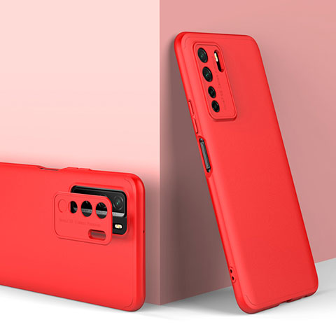 Funda Dura Plastico Rigida Carcasa Mate Frontal y Trasera 360 Grados P01 para Huawei Nova 7 SE 5G Rojo