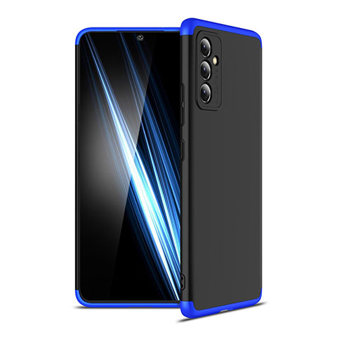 Funda Dura Plastico Rigida Carcasa Mate Frontal y Trasera 360 Grados P01 para Samsung Galaxy A82 5G Azul y Negro