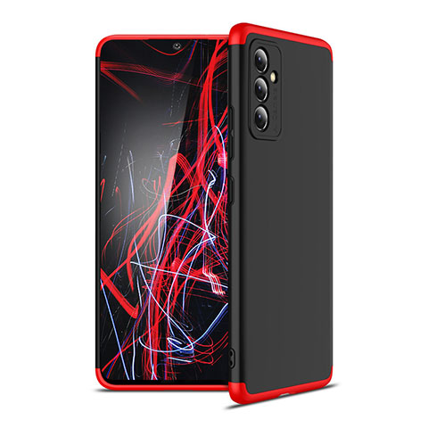 Funda Dura Plastico Rigida Carcasa Mate Frontal y Trasera 360 Grados P01 para Samsung Galaxy A82 5G Rojo y Negro