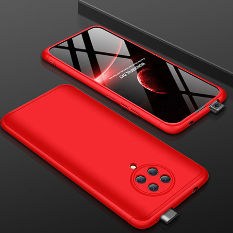 Funda Dura Plastico Rigida Carcasa Mate Frontal y Trasera 360 Grados P01 para Xiaomi Poco F2 Pro Rojo