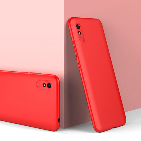 Funda Dura Plastico Rigida Carcasa Mate Frontal y Trasera 360 Grados P01 para Xiaomi Redmi 9i Rojo