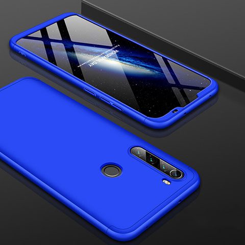 Funda Dura Plastico Rigida Carcasa Mate Frontal y Trasera 360 Grados P01 para Xiaomi Redmi Note 8T Azul