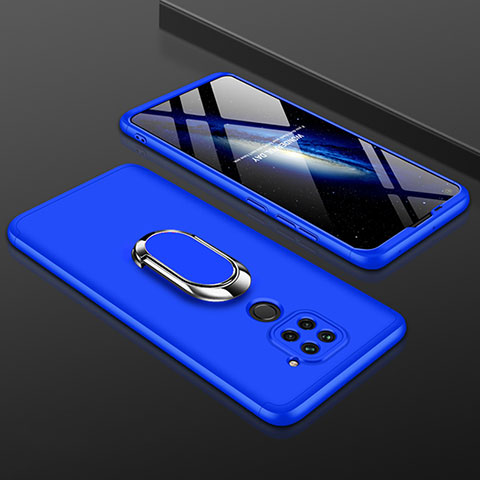 Funda Dura Plastico Rigida Carcasa Mate Frontal y Trasera 360 Grados P01 para Xiaomi Redmi Note 9 Azul