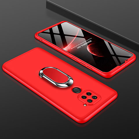 Funda Dura Plastico Rigida Carcasa Mate Frontal y Trasera 360 Grados P01 para Xiaomi Redmi Note 9 Rojo