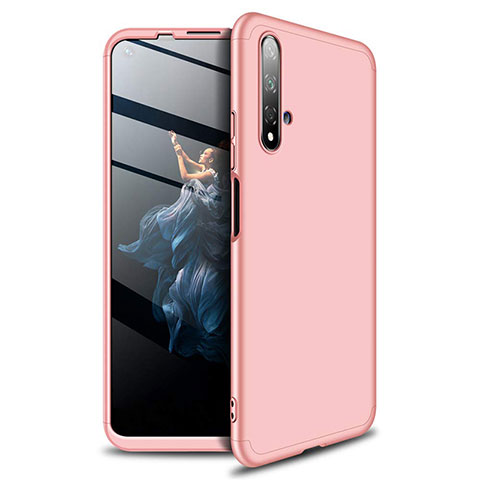 Funda Dura Plastico Rigida Carcasa Mate Frontal y Trasera 360 Grados P02 para Huawei Nova 5T Oro Rosa