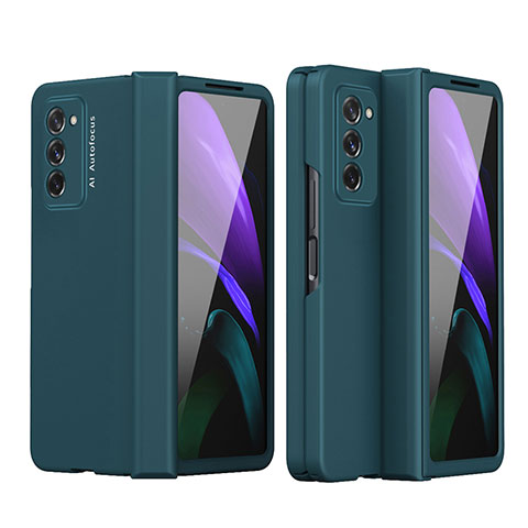 Funda Dura Plastico Rigida Carcasa Mate Frontal y Trasera 360 Grados P03 para Samsung Galaxy Z Fold2 5G Verde