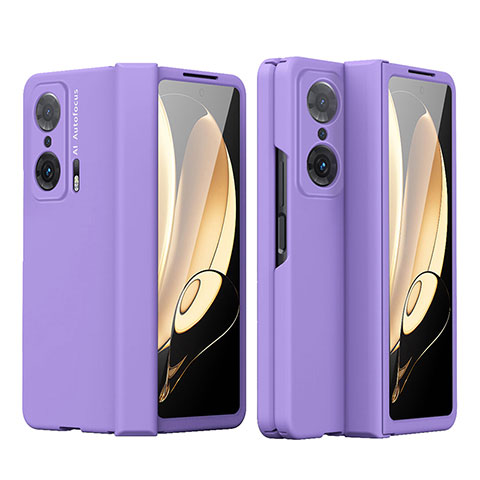 Funda Dura Plastico Rigida Carcasa Mate Frontal y Trasera 360 Grados para Huawei Honor Magic V 5G Morado