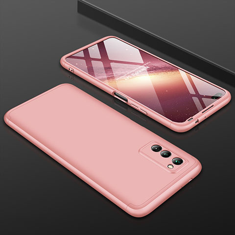 Funda Dura Plastico Rigida Carcasa Mate Frontal y Trasera 360 Grados para Huawei Honor V30 5G Oro Rosa