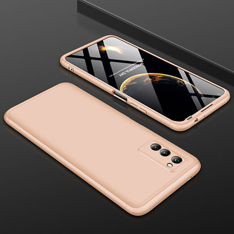 Funda Dura Plastico Rigida Carcasa Mate Frontal y Trasera 360 Grados para Huawei Honor V30 Pro 5G Oro