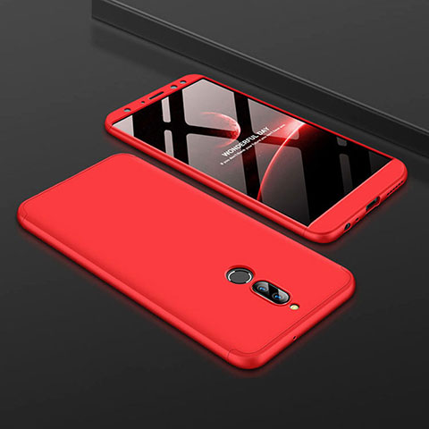 Funda Dura Plastico Rigida Carcasa Mate Frontal y Trasera 360 Grados para Huawei Mate 10 Lite Rojo