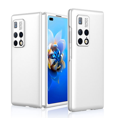 Funda Dura Plastico Rigida Carcasa Mate Frontal y Trasera 360 Grados para Huawei Mate X2 Blanco