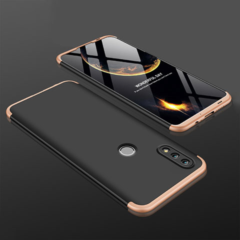 Funda Dura Plastico Rigida Carcasa Mate Frontal y Trasera 360 Grados para Huawei Nova Lite 3 Oro y Negro