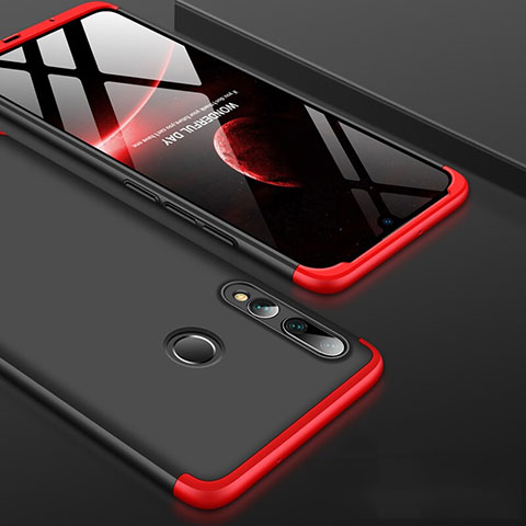 Funda Dura Plastico Rigida Carcasa Mate Frontal y Trasera 360 Grados para Huawei P Smart+ Plus (2019) Rojo y Negro