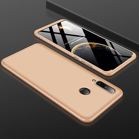 Funda Dura Plastico Rigida Carcasa Mate Frontal y Trasera 360 Grados para Huawei P30 Lite New Edition Oro