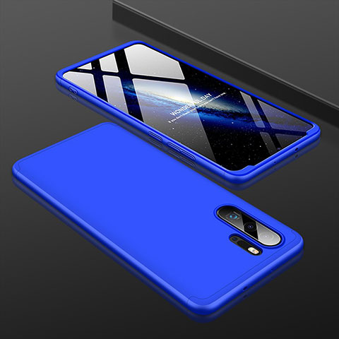 Funda Dura Plastico Rigida Carcasa Mate Frontal y Trasera 360 Grados para Huawei P30 Pro New Edition Azul