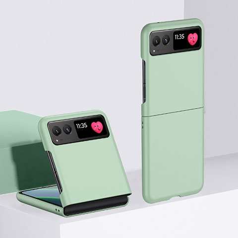 Funda Dura Plastico Rigida Carcasa Mate Frontal y Trasera 360 Grados para Motorola Moto Razr 40 5G Menta Verde