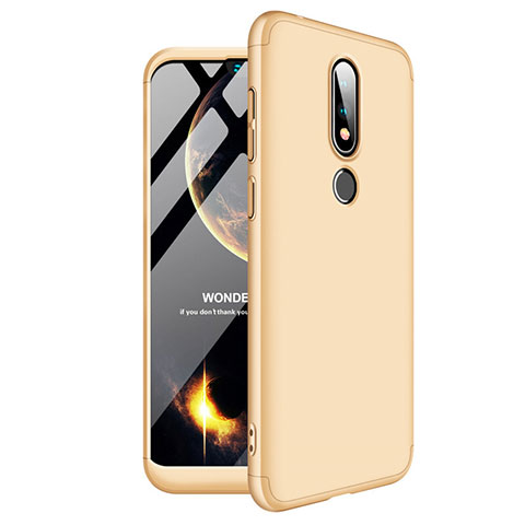 Funda Dura Plastico Rigida Carcasa Mate Frontal y Trasera 360 Grados para Nokia 6.1 Plus Oro