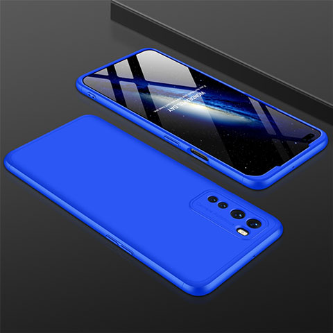 Funda Dura Plastico Rigida Carcasa Mate Frontal y Trasera 360 Grados para OnePlus Nord Azul