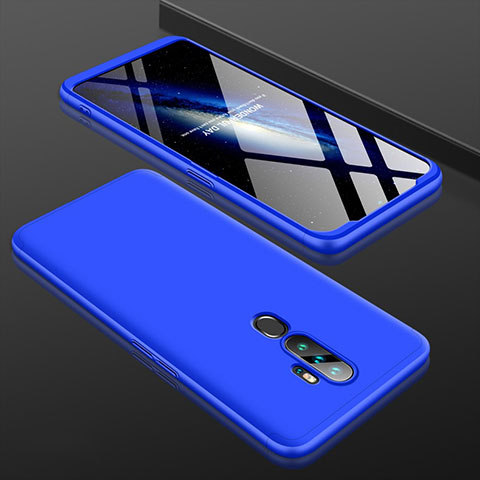 Funda Dura Plastico Rigida Carcasa Mate Frontal y Trasera 360 Grados para Oppo A11 Azul