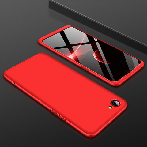 Funda Dura Plastico Rigida Carcasa Mate Frontal y Trasera 360 Grados para Oppo A3 Rojo