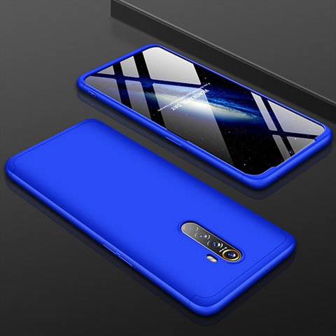 Funda Dura Plastico Rigida Carcasa Mate Frontal y Trasera 360 Grados para Oppo Reno Ace Azul