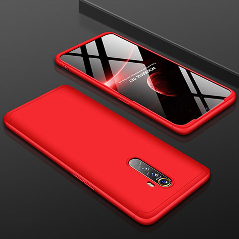 Funda Dura Plastico Rigida Carcasa Mate Frontal y Trasera 360 Grados para Oppo Reno Ace Rojo