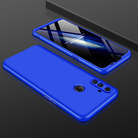 Funda Dura Plastico Rigida Carcasa Mate Frontal y Trasera 360 Grados para Realme C3 Azul