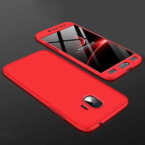 Funda Dura Plastico Rigida Carcasa Mate Frontal y Trasera 360 Grados para Samsung Galaxy J2 Pro (2018) J250F Rojo