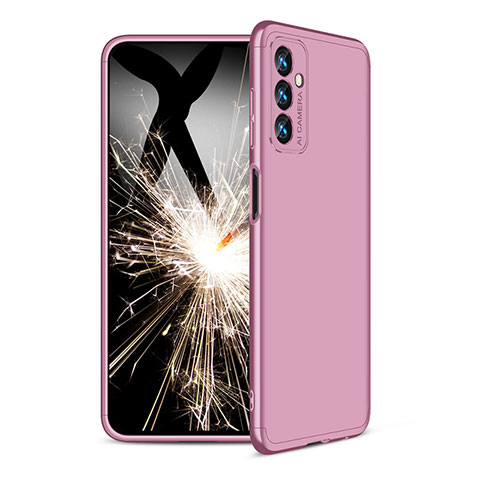 Funda Dura Plastico Rigida Carcasa Mate Frontal y Trasera 360 Grados para Samsung Galaxy M13 4G Oro Rosa