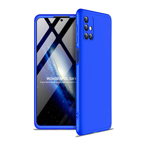 Funda Dura Plastico Rigida Carcasa Mate Frontal y Trasera 360 Grados para Samsung Galaxy M31s Azul