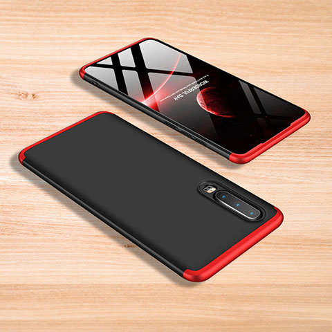 Funda Dura Plastico Rigida Carcasa Mate Frontal y Trasera 360 Grados para Xiaomi Mi 9 Lite Rojo y Negro