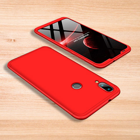 Funda Dura Plastico Rigida Carcasa Mate Frontal y Trasera 360 Grados para Xiaomi Mi Play 4G Rojo