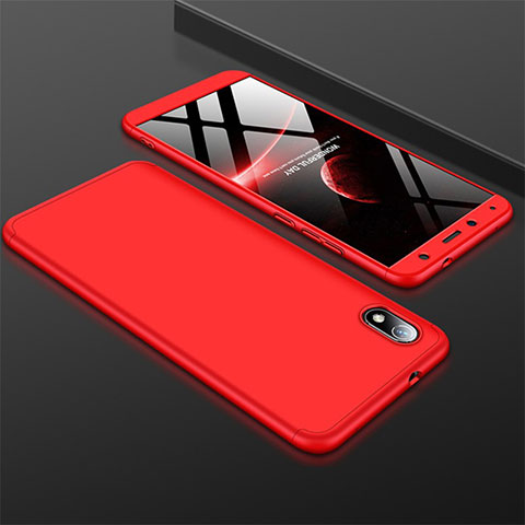 Funda Dura Plastico Rigida Carcasa Mate Frontal y Trasera 360 Grados para Xiaomi Redmi 7A Rojo